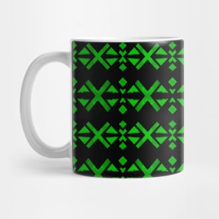 Green and Black Abstract Pattern Mug